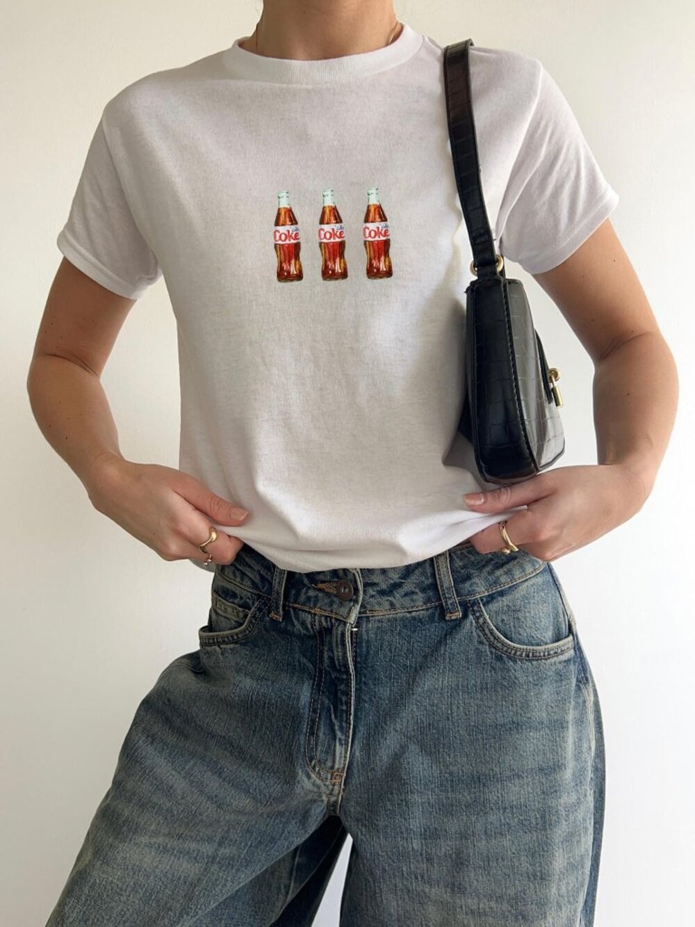Diet Coke Baby Tee | Trendy Fitted Crop Top | Y2K Vintage 90s Aesthetic Tee